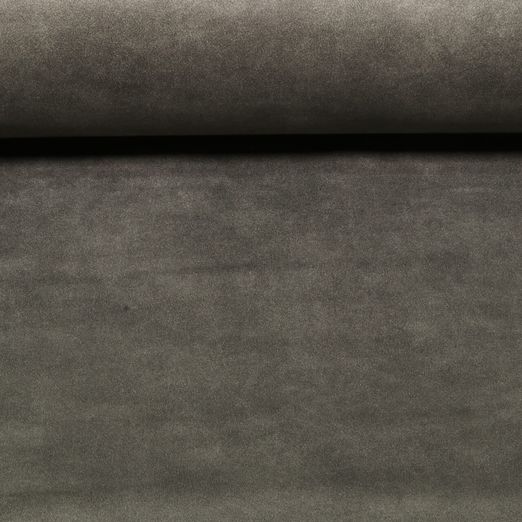 Polsterstoff Bizon - Lederoptik Uni Grau