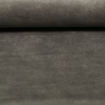 Polsterstoff Bizon - Lederoptik Uni Grau-0