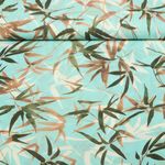 Viskose-Popeline - Digitaldruck Gräser Türkis
