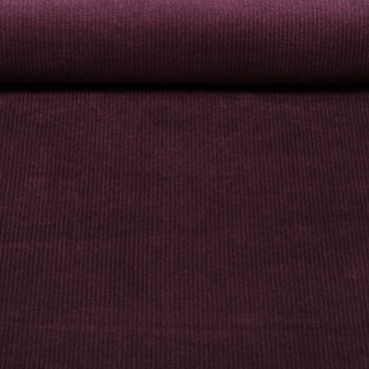 Velours côtelé large stretch Jeannot - Uni Bordeaux