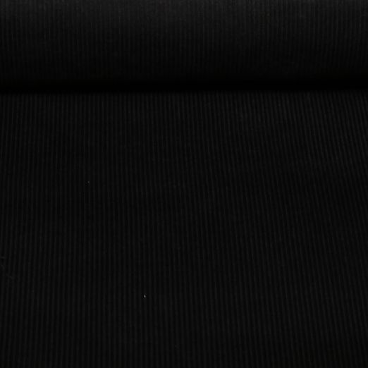 Velours côtelé large stretch Jeannot - Uni Noir