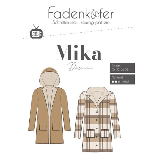 Mantel Damen - Mika - Papierschnittmuster
