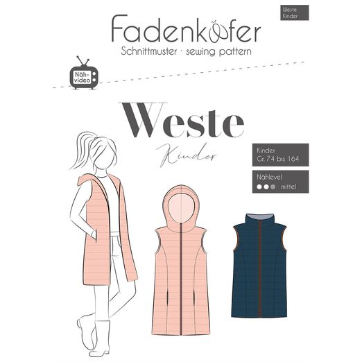 Weste Kinder - Papierschnittmuster