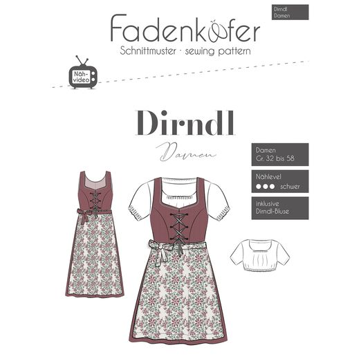 Dirndl Damen - Papierschnittmuster