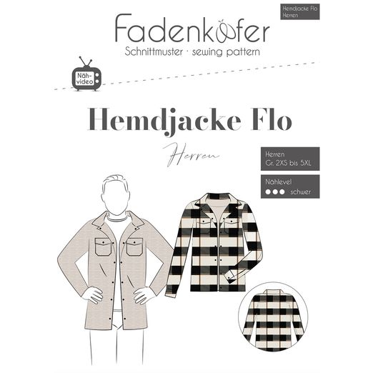 Hemdjacke Herren - Flo - Papierschnittmuster