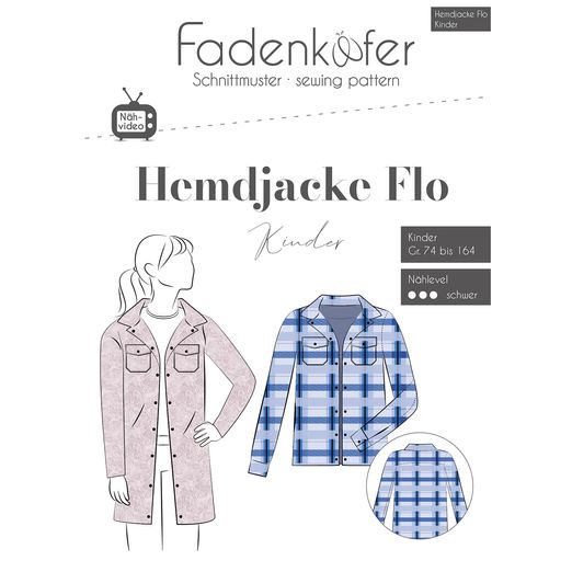 Hemdjacke Kinder - Flo - Papierschnittmuster