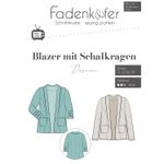 Blazer mit Schalkragen Damen - Papierschnittmuster-0