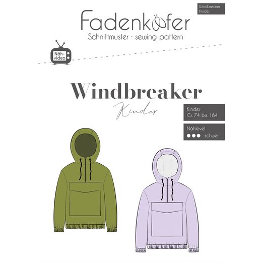 Windbreaker Kinder - Papierschnittmuster