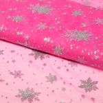 Softtüll - Eiskristalle Pink Silber