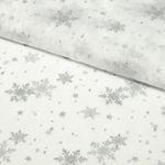 Softtüll - Eiskristalle Ecru Silber