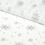 Softtüll - Eiskristalle Weiß Silber