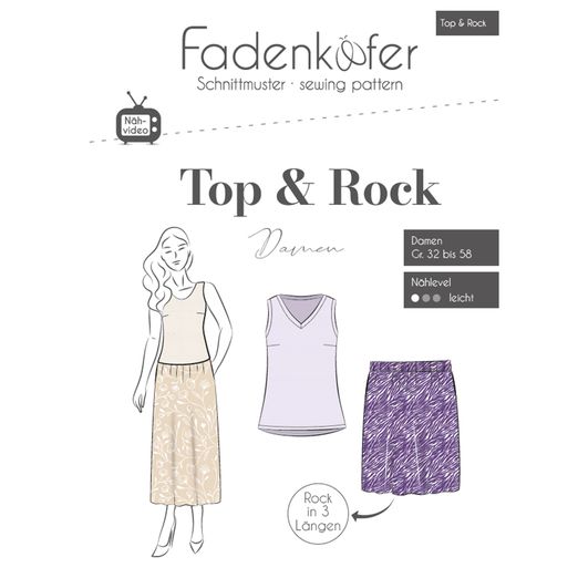 Top & Rock Damen - Papierschnittmuster