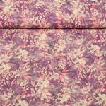 Viskose-Popeline - Digitaldruck Blätter Blumen Lila