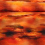 Viskose-Popeline - Digitaldruck Abstrakt Orange