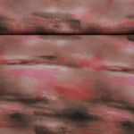 Popeline viscose - Impression digitale Abstrait Vieux rose