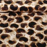 Viskose-Satin - Abstrakte Herzen Braun Ecru