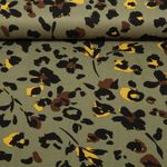 Viskose-Twill - Leo Blumen Olivgrün