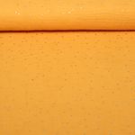 Gaze de coton - Double Gaze Pois Doré Ocre