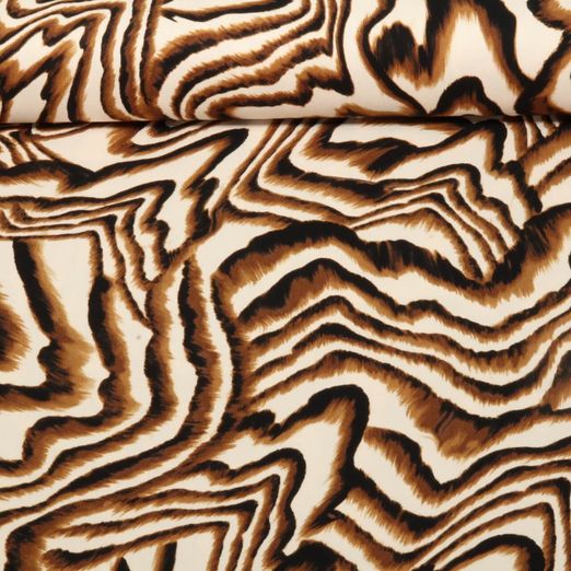 Viskose - Stretch Zebra Beige