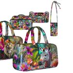 Canvas Panel - Digitaldruck Weekender Bag Löwe und Zebra-0
