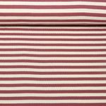 Rippjersey - Streifen Mauve Ecru Garngefärbt
