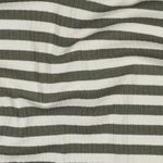 Rib jersey - striber grøn ecru, garnfarvet