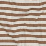 Rib jersey - striber brun ecru, garnfarvet