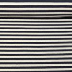 Rippjersey - Streifen Navy Ecru Garngefärbt