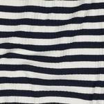 Rib jersey - striber navy ecru, garnfarvet