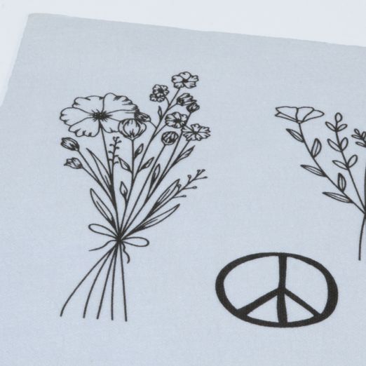 VLIXO selbstklebendes Stickvlies - wasserlöslich - bedruckbar - 1 Blatt