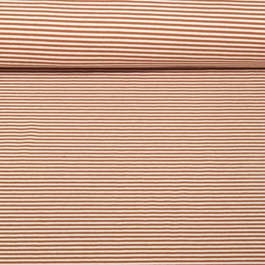 Jacquard Jersey - Streifen Mini Ecru Bronce