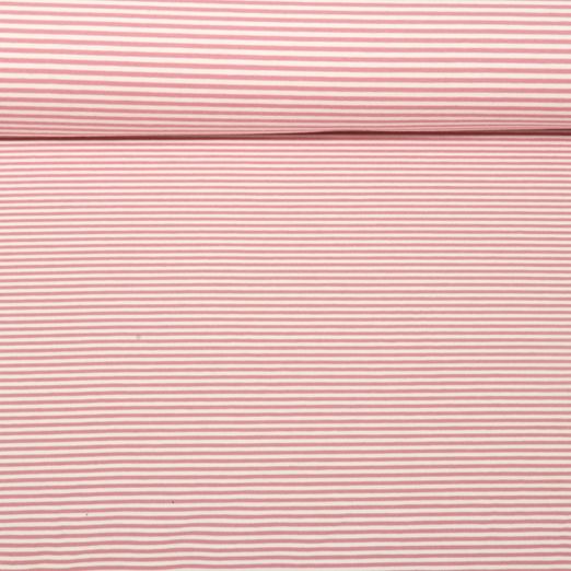 Jacquard Jersey - Streifen Mini Ecru Altrosa