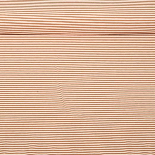 Jacquard Jersey - Streifen Mini Ecru Hellbraun