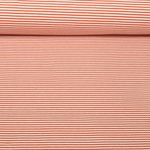 Jacquard Jersey - Streifen Mini Ecru Ziegelrot