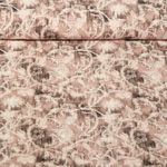 Popeline viscose - Impression digitale Fleurs Vintage Marron
