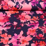 Jersey - Digitaldruck Blüten Marine-0