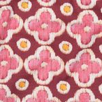 Lienzo de algodón - estampado digital flores lunares burdeos