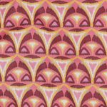 Lienzo de algodón - impresión digital triángulos abstracto burdeos