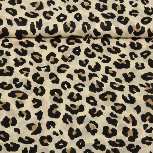 Baumwoll-Voile - Leo Beige
