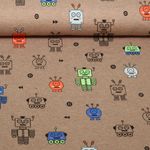 Jersey - Roboter Taupe Melange -0