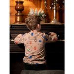 Jersey - Roboter Taupe Melange -1