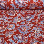 Romanit-Jersey -  Blumen Boho Kupfer-0