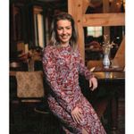 Romanit-Jersey -  Blumen Boho Kupfer-1