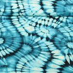 Popeline viscose - Impression digitale Batik Turquoise