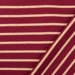 Jacquard stickad jersey – Randig Bordeaux Beige