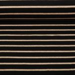 Jacquard Strickjersey - Streifen Schwarz Beige