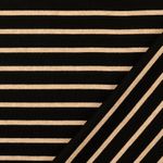 Jacquard stickad jersey – ränder svart beige