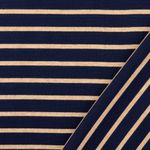 Jersey de punto jacquard - rayas azul marino beige