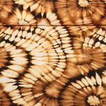 Popeline viscose - Impression digitale Batik Marron