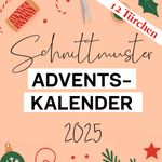 Schnittmuster Adventskalender 2025 mit 12 Türchen - Schnittmuster eBook-0
